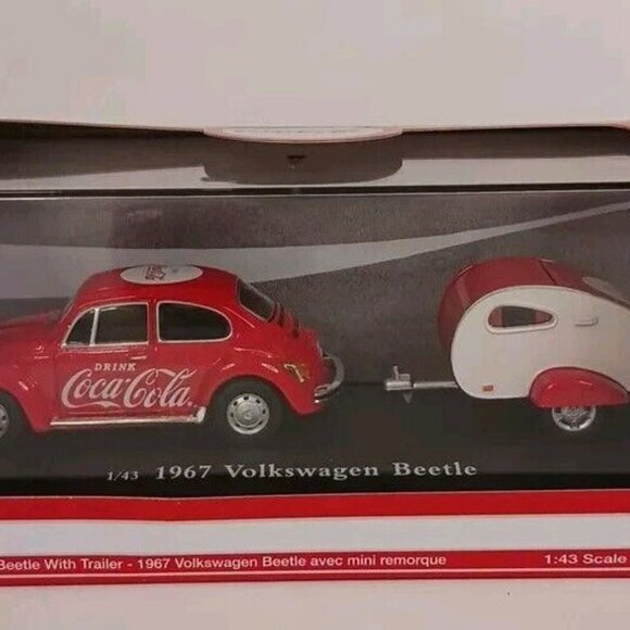 MotorCity Classics 1967 Volkswagon Beetle With Trailer Coca-Cola 1:43 - Picture 13 of 14